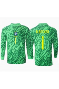 Brasil Alisson Becker #1 Keeper Fotballdrakt Hjemme Klær Copa America 2024 Lange ermer